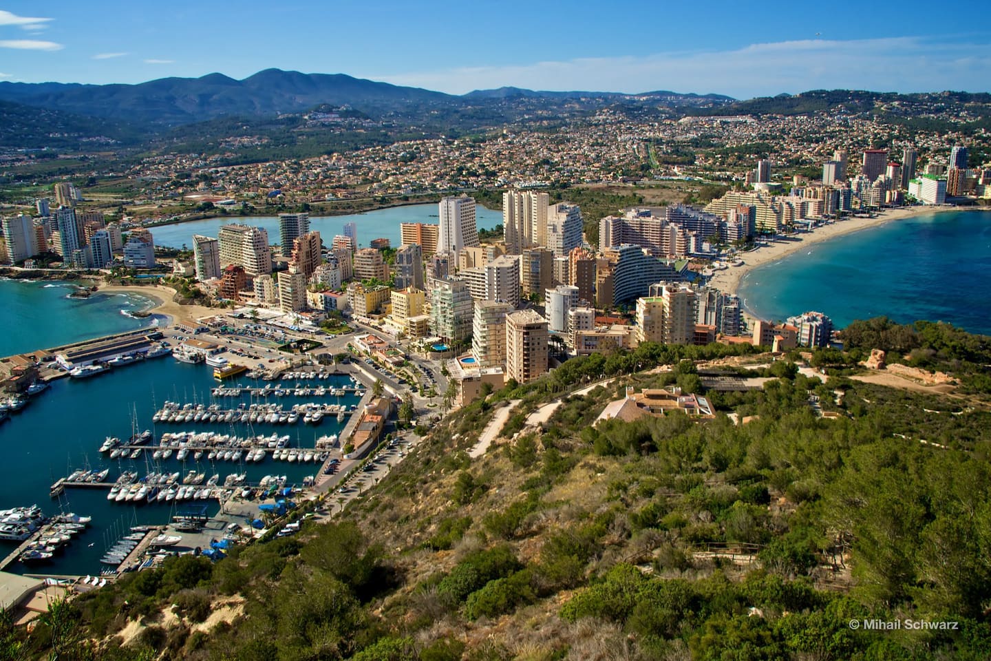 Blick auf Calpe vom Berg Ifach