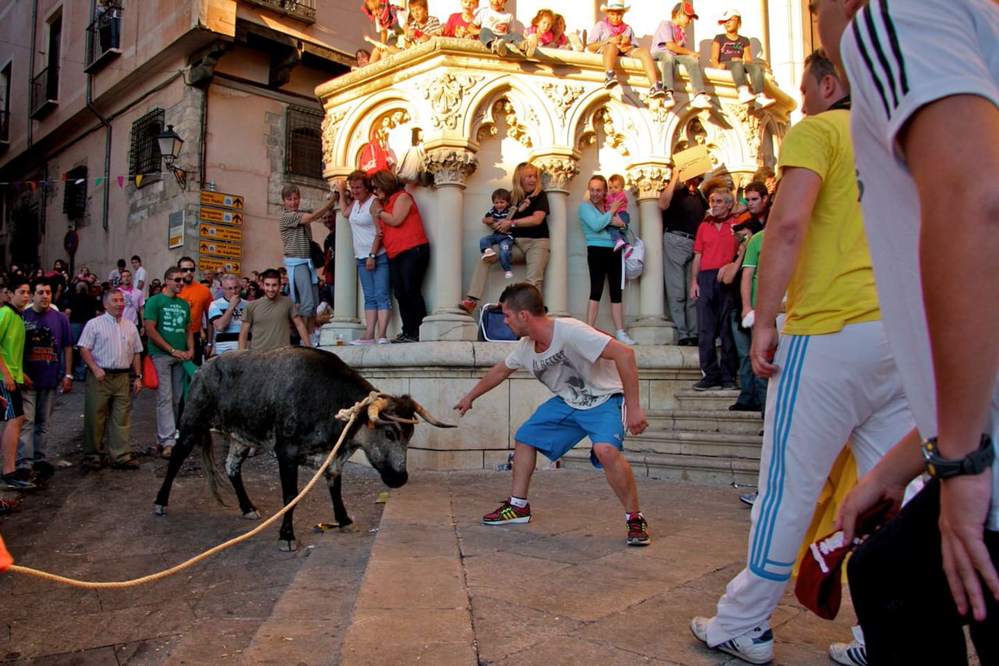 Junger Stierlauf, Plaza Mayor